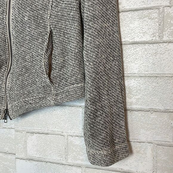 Eileen Fisher Twisted Terry Moto Jacket Gray XS - Picture 4 of 9